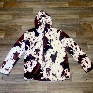 Cow Print Sherpa